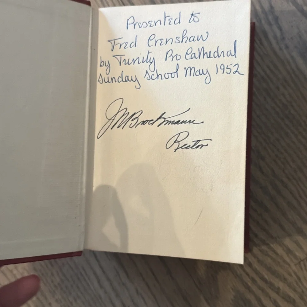 THE BOOK OF COMMON PRAYER Protestant Episcopal Church 1945 Red HC Pocket Size